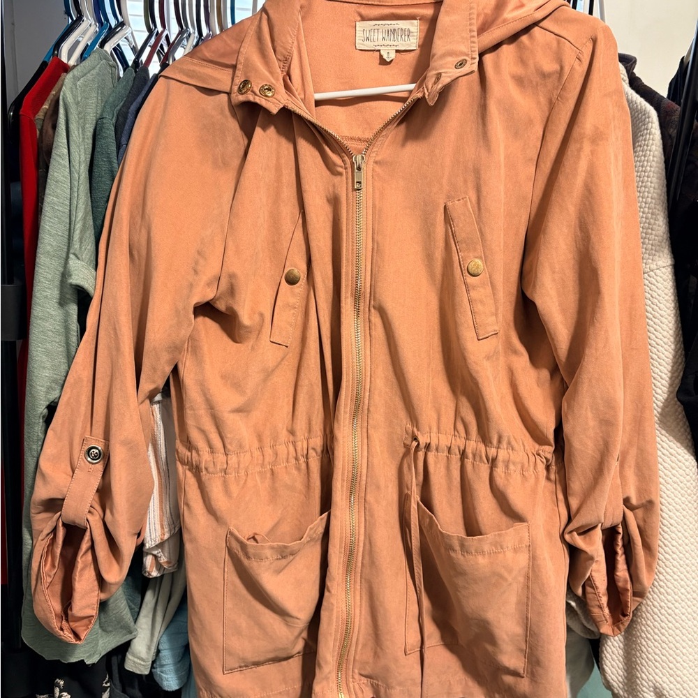 Women's Lightweight Drawstring Utility Jacket - P… - image 2